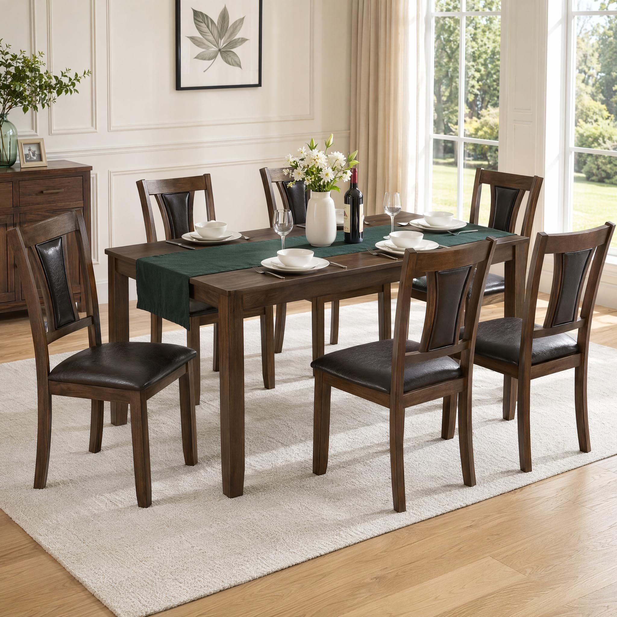 Photo 1 of Trygoal 7-Piece Dining Set - Walnut