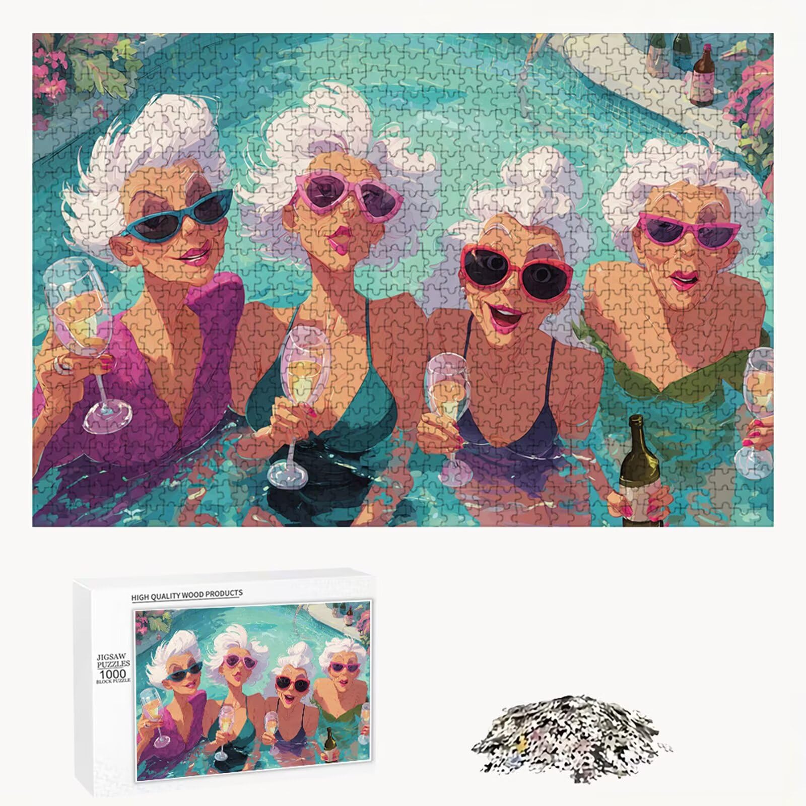 Puzzle 1200 Piezas Adultos Mujer & Espíritu, Rompecabezas con Letras Traseras y Póster, Pasatiempo Antiestrés, Decoración de Pared, Regalo Decorar Mujer Hombre 75 x 50 cm (14 Años +) P3#440
