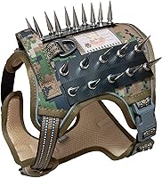 Vista 11 de Arnés táctico para perro, reflectante, chaleco antitirones, chaleco de protección contra pinchos, talla S