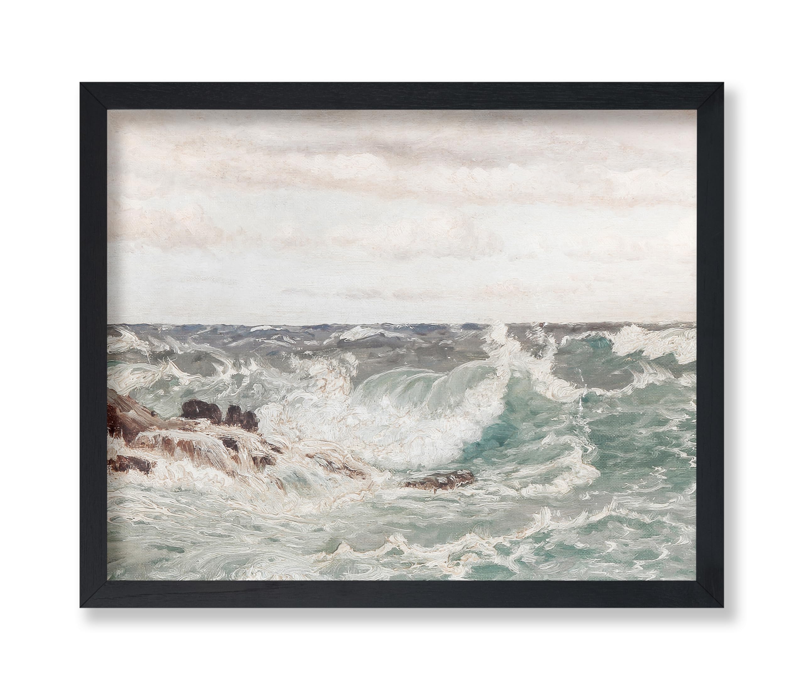 Poster Master Vintage Ocean Waves Painting Poster - Retro Ocean Print - Fine Art - Seascape Art -