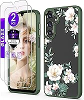 Vista 13 de Funda para Samsung Galaxy A14 5G con protector de pantalla de vidrio templado [2 unidades], [protección de grado militar], TPU suave y policarbonato