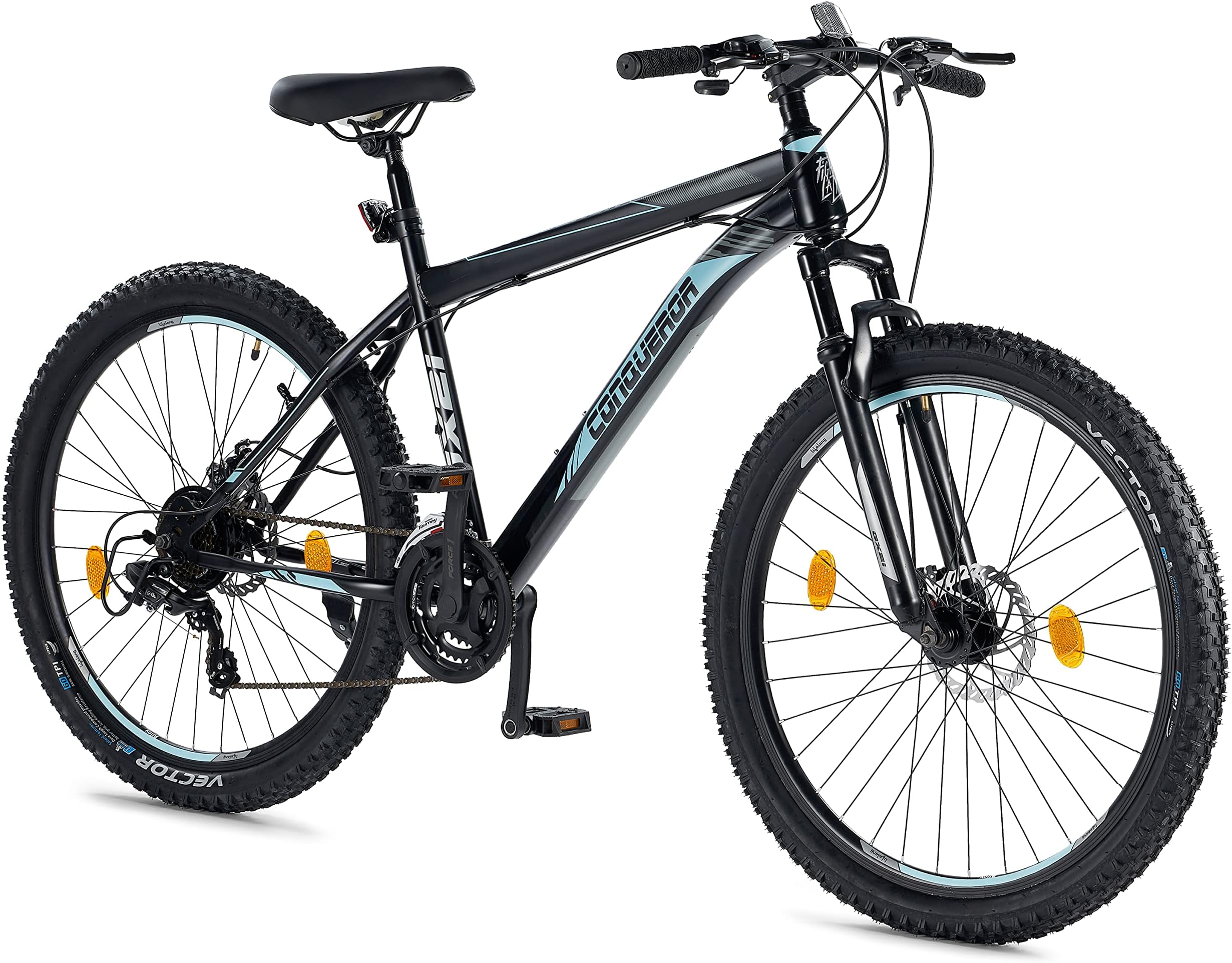 Lifelong Conqueror Freeride Shimano Gear Cycle,26T Steel MTB Unisex Cycle with 21 Speed|Dual Disc Brake|Frame Size: 18"|85% Assembled|Pan India Installation(Ideal for Unisex Adults)