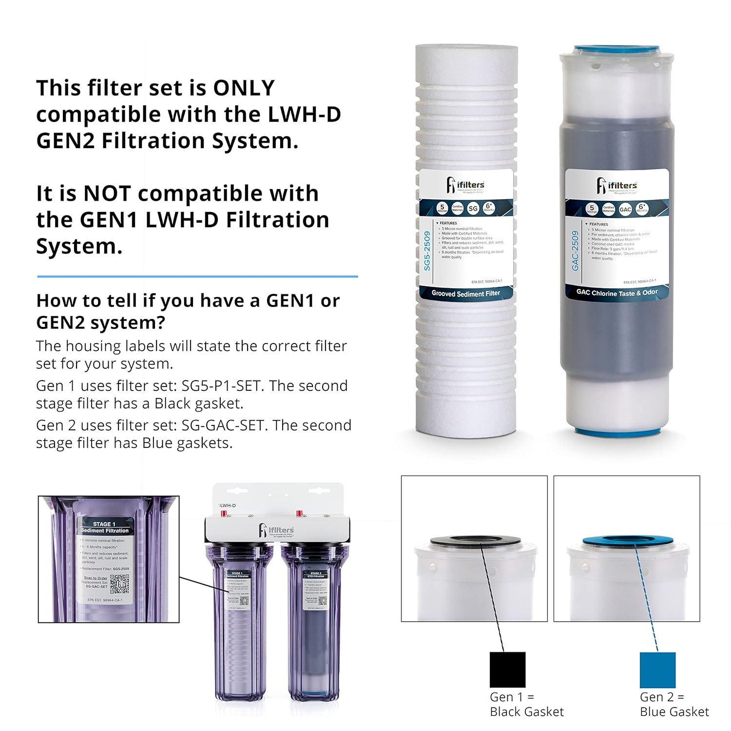Whole House 2-Stage Sediment and Carbon Replacement Filters