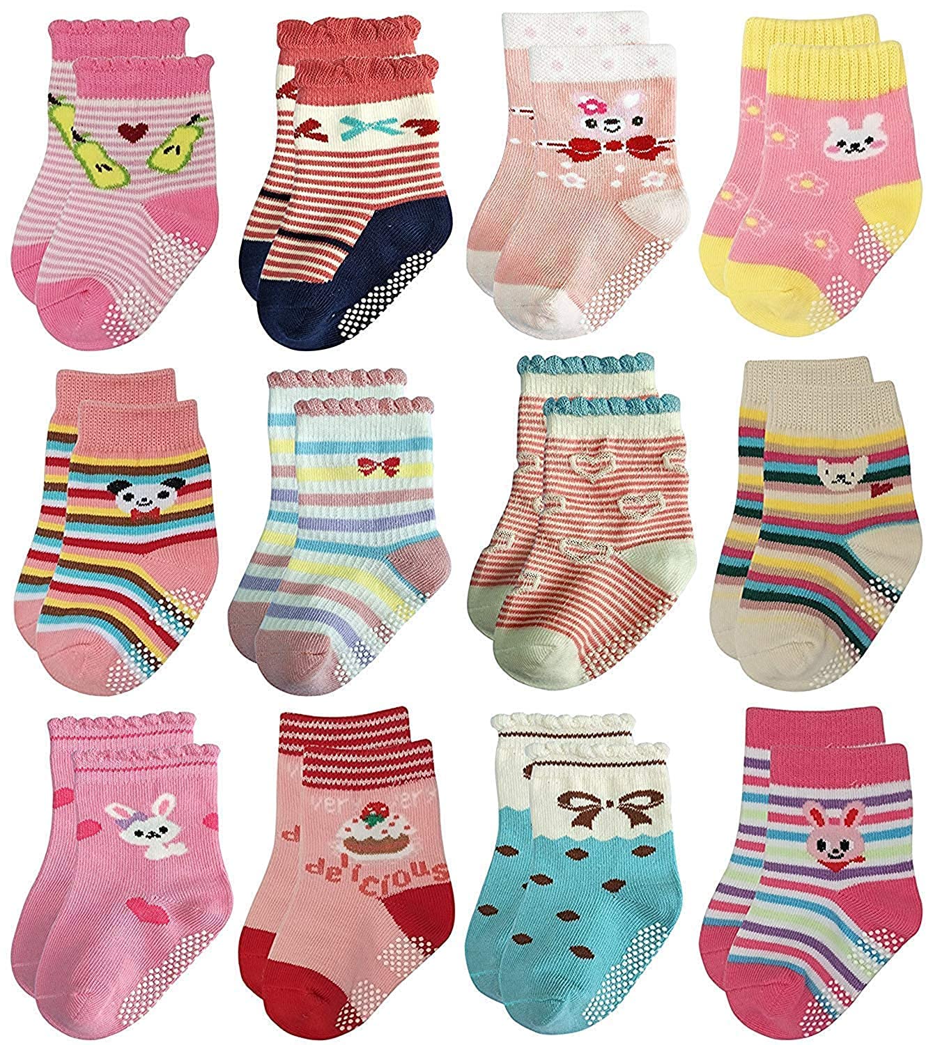 SooWooGirl’s Anti-Skid Grip Cotton Socks