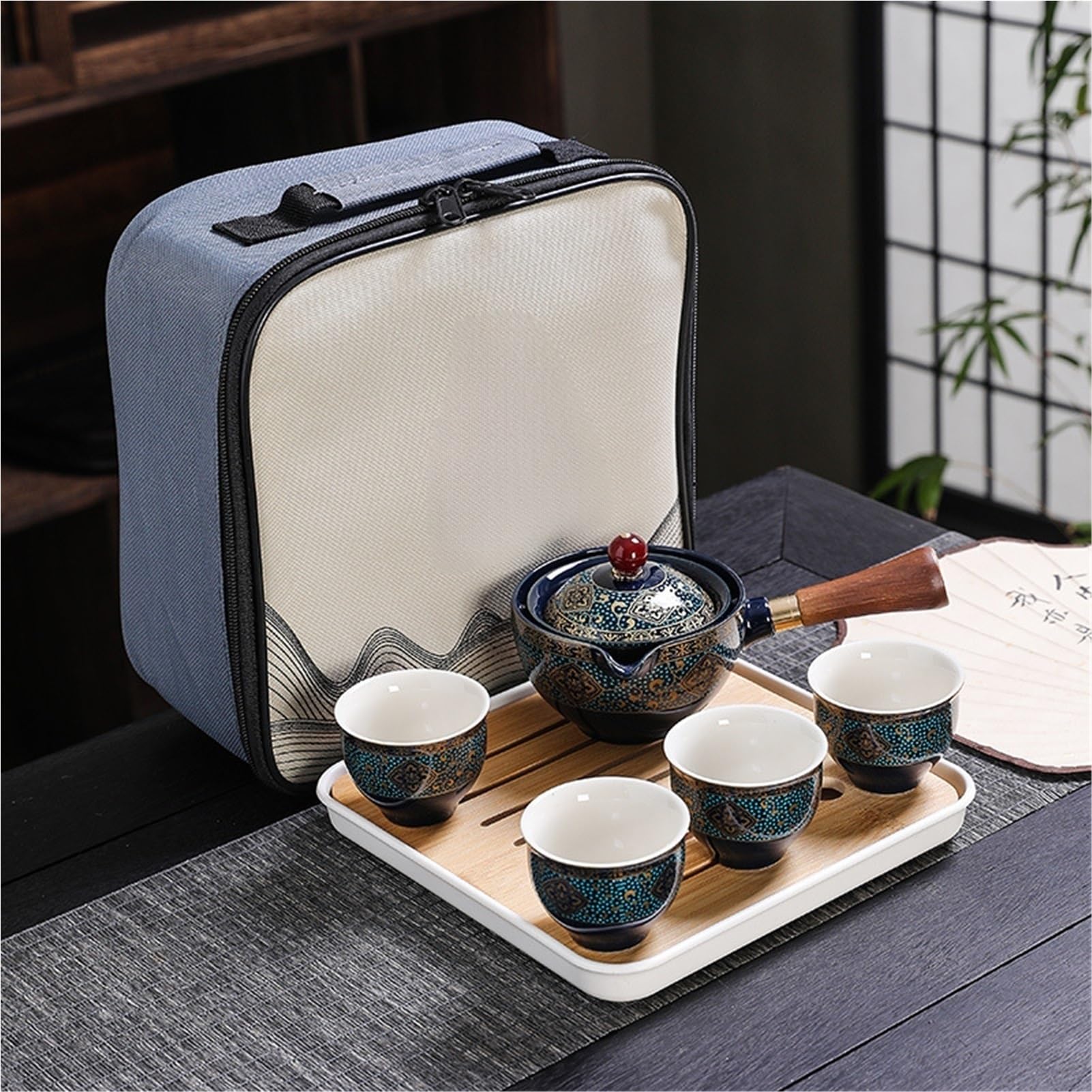 Reise-Teeset, Tragbare Reise-Schnell-Teetasse, Zuhause, Faule Brautasse, Unbeschwerte Teekanne, Automatisch