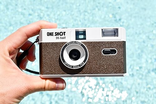 Miniatura 7 de 1 Shot Point and Shoot - Cámara de película de 1.57 pulgadas reutilizable de una sola toma de medio marco, flash integrado, incluido con un rollo