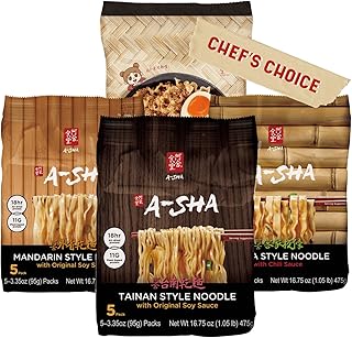 A-Sha Healthy Asian Instant Noodles with Sauce Pac...