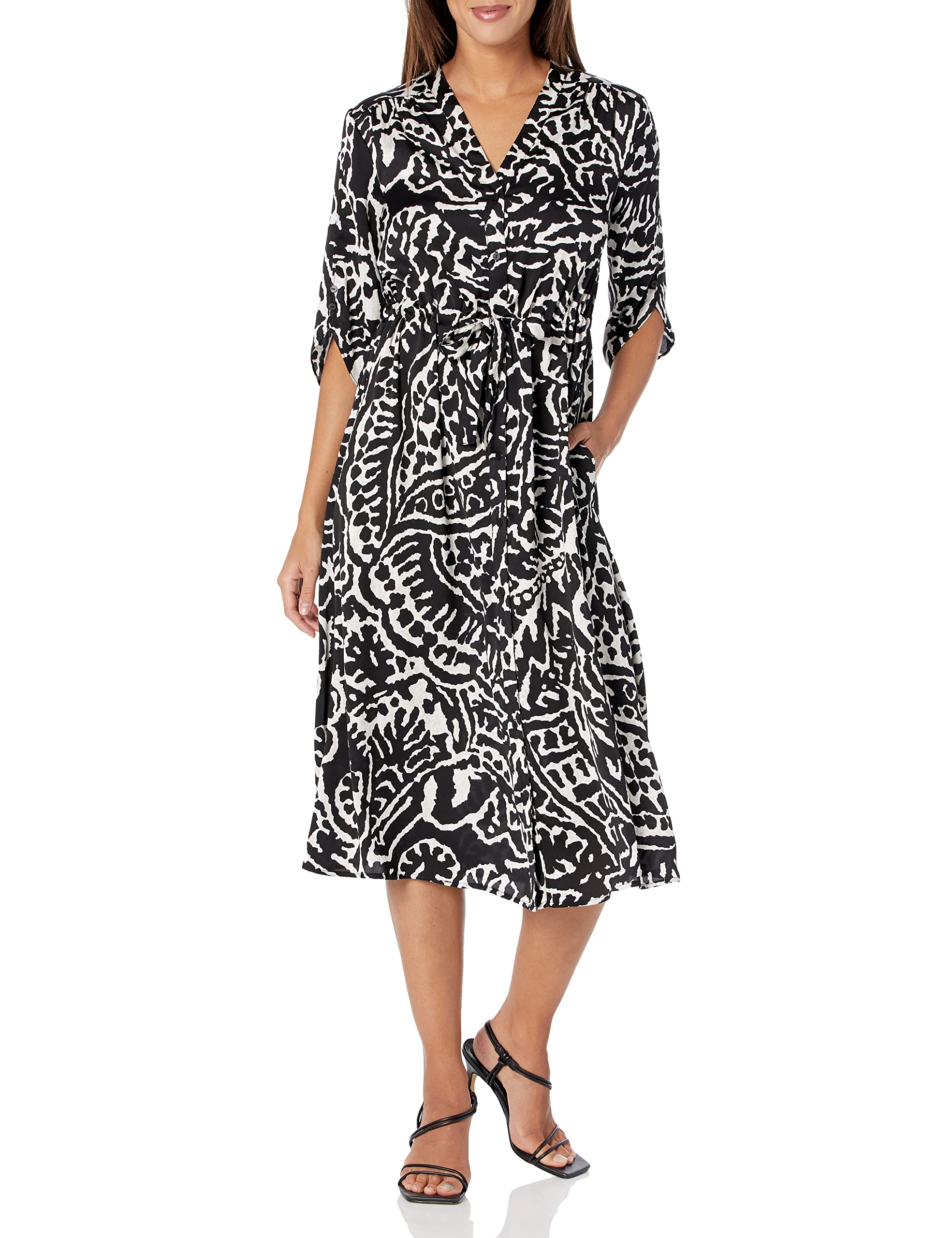 NIC+ZOE Women's Plus Size Onyx Stamp Dress