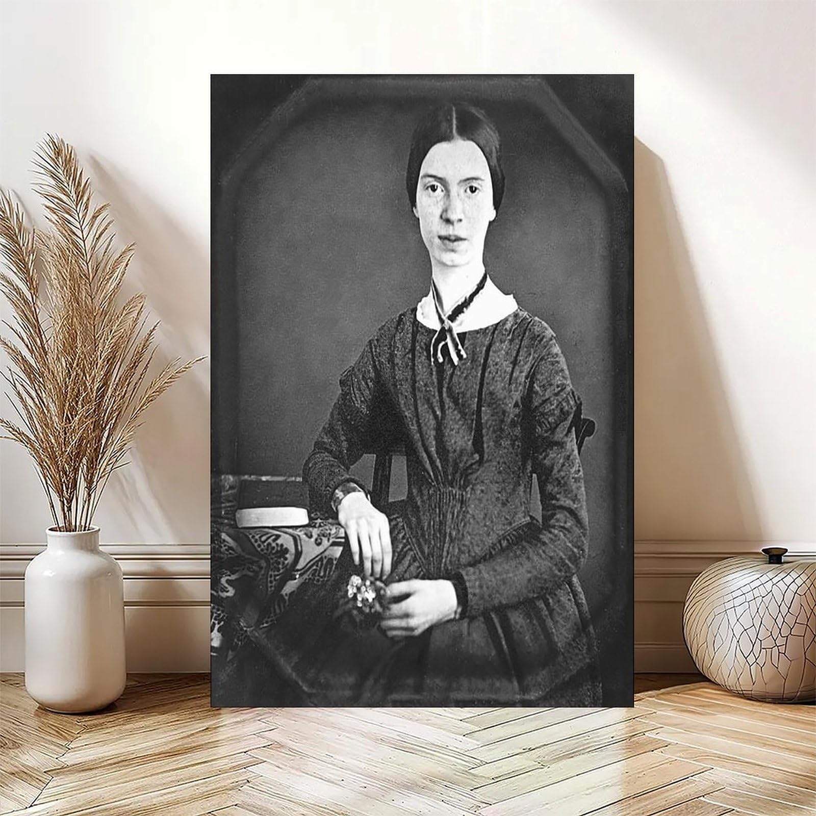 Póster de retrato de Emily Dickinson para dormitorio, decoración de pared, oficina, habitación, marco de regalo, 30 x 45 cm