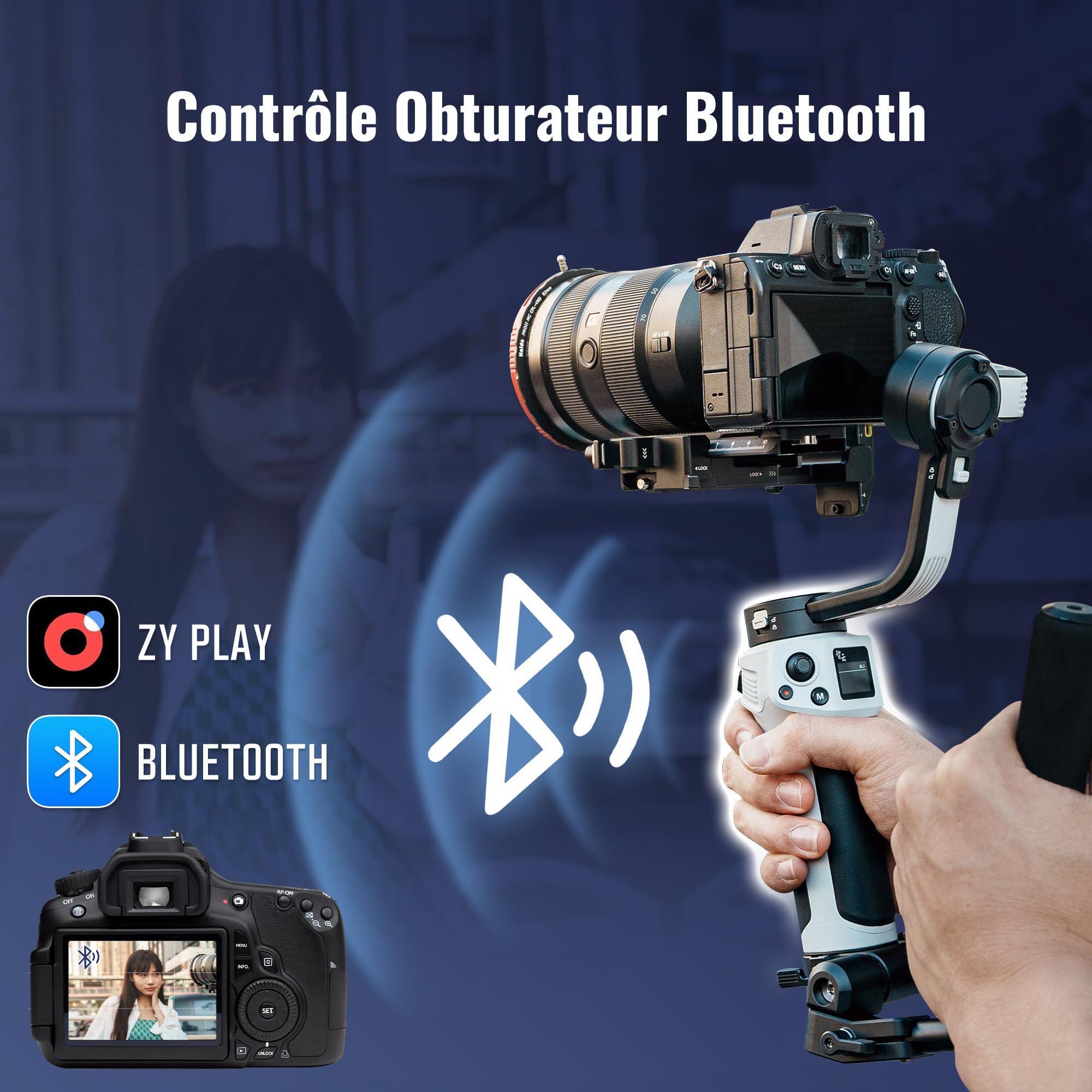 ZHIYUN CINEPEER Weebill 3E [Officiel] Stabilisateur Appareil Photo, Stabilisateur Camera 3 Axes pour Caméras DSLR et sans Miroir, Compatible avec Canon/Sony/Panasonic/Fujifilm, 3kg de Charge Utile