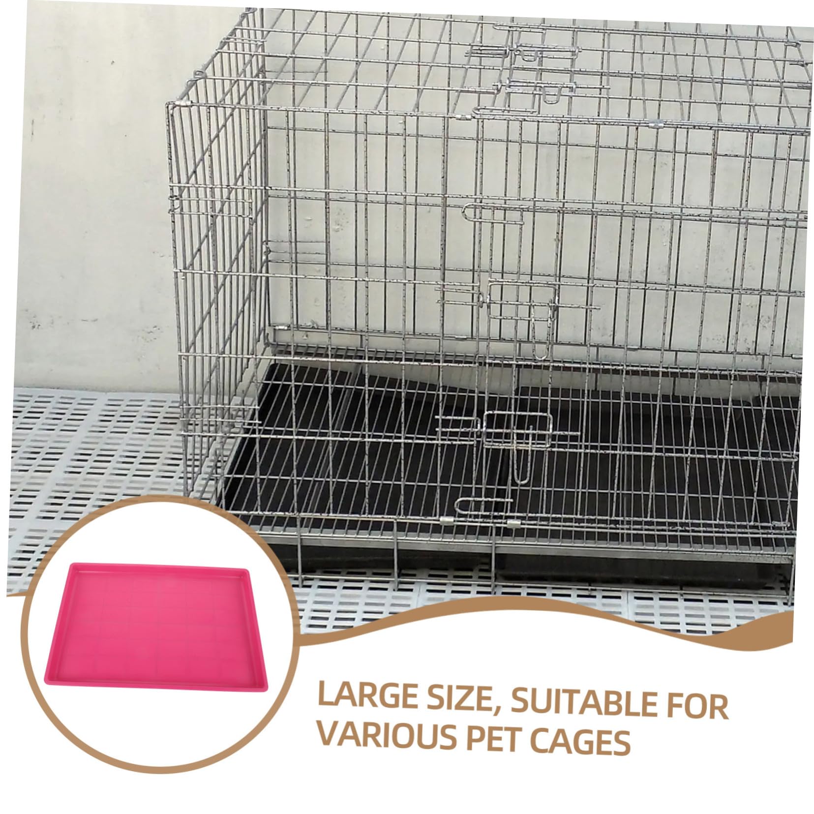 TOYANDONA Vassoio Inferiore per Gabbia in Plastica per Animali Domestici, Sostituzione Resistente e Stabile, Design Semplice e Linee Morbide, per Casa e Giardino