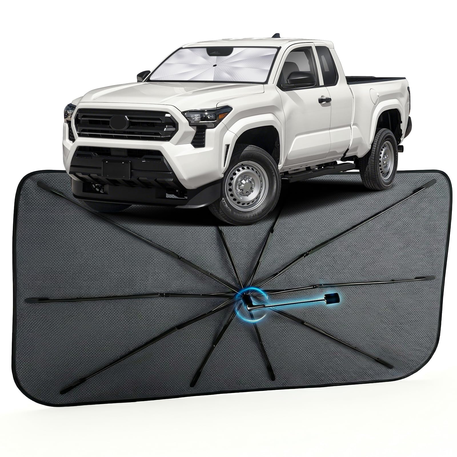Car Windshield Sun Shade Umbrella for Toyota Tacoma 2016-2026, 1:1 Fit