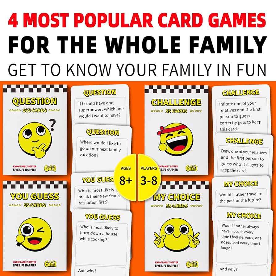 Amazon.com: LOVE LOUDER Fun Card Games Kids Adults Family-Board Games Family Game Night 415 Conversation and Challenge Cards Ages 8 and Up-Know Family Better Live Life Happier-Family Games 6 in 1 Set amazon-com-love-louder-fun-card-games-kids-adults-family-board-games-family-game-night-415-conversation-and-challenge-cards-ages-8-and-up-know-family-better-live-life-happier-family-games-6-in-1-set