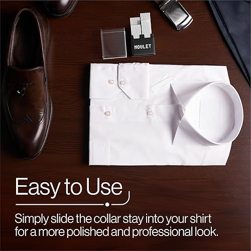Miniatura 6 de 56 estancias de cuello para camisas de vestir para hombre, inserciones de cuello de camisa de vestir premium, 4 tamaños