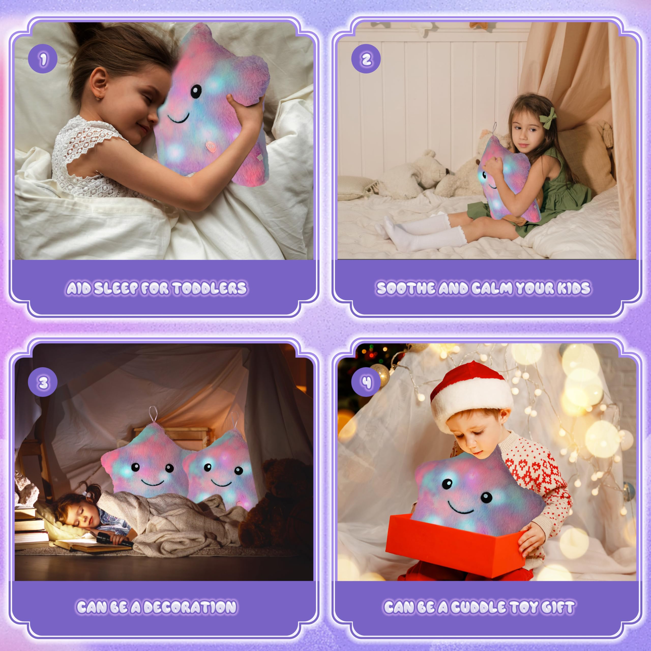CEMIRK Sensory Toy for Autism, Light Up Star Teddy Color Changing Sensory Lights for Toddlers & Kids - Cute Night Light & Sleep Aid - Great Gift for Boys & Girls (Ages 3-10) - Image 4