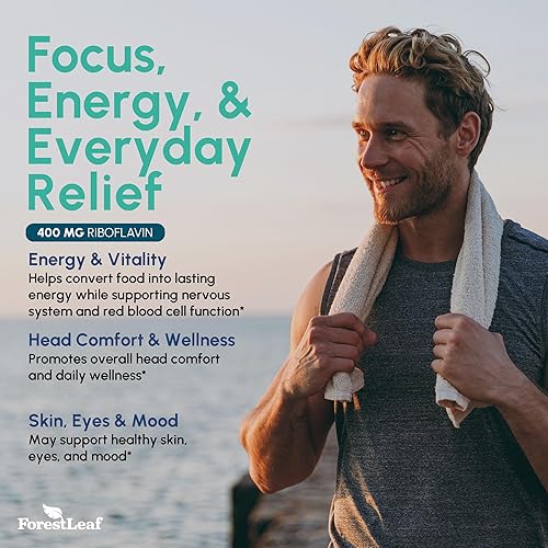 Miniatura 6 de ForestLeaf Vitamina B2 Riboflavina, 400 mg - 180 cápsulas - Sin OMG, suplemento dietético diario sin gluten