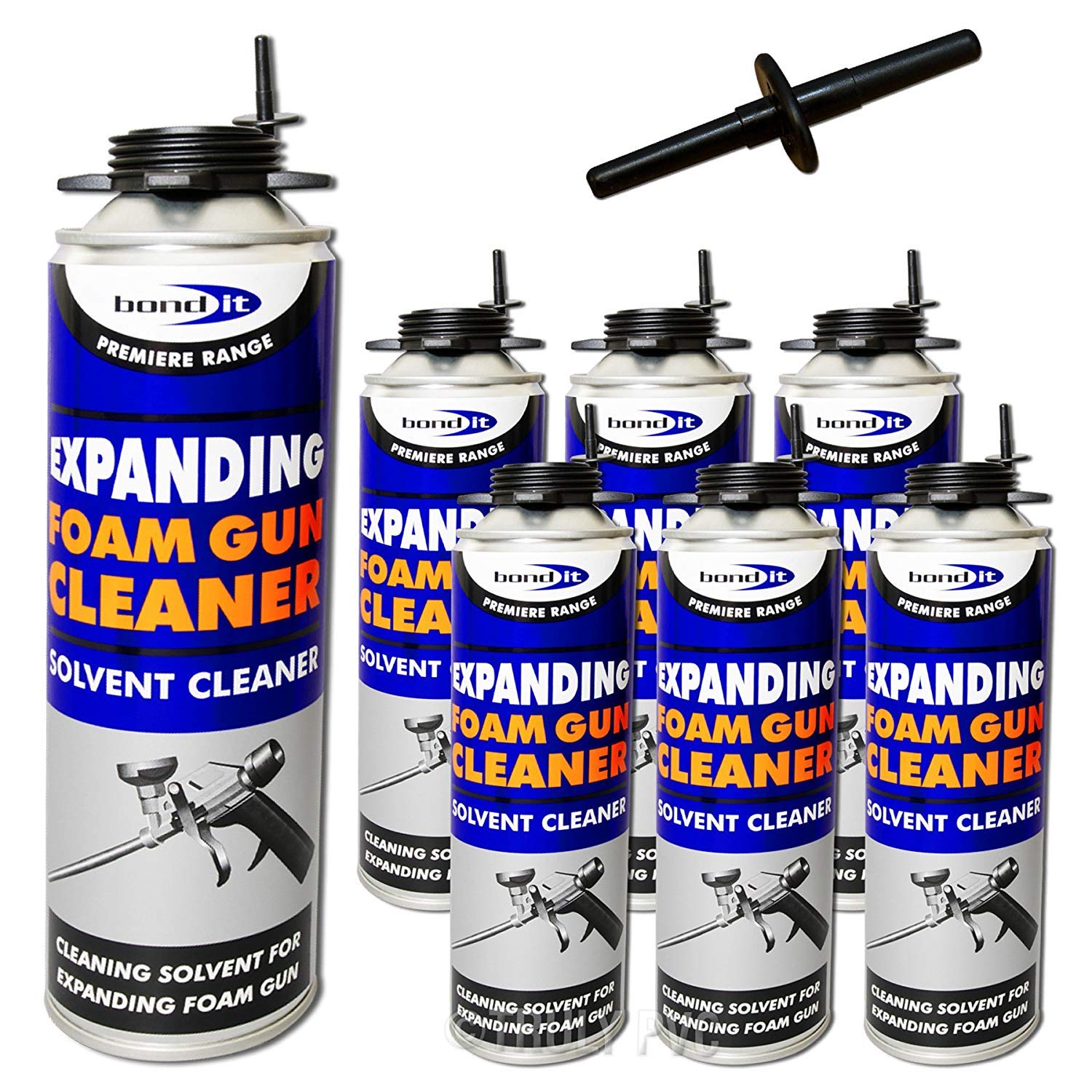 Bond It 6 X 500Ml Expanding Foam Gun Cleaner Professional Can Solvent Cleaning /Remover