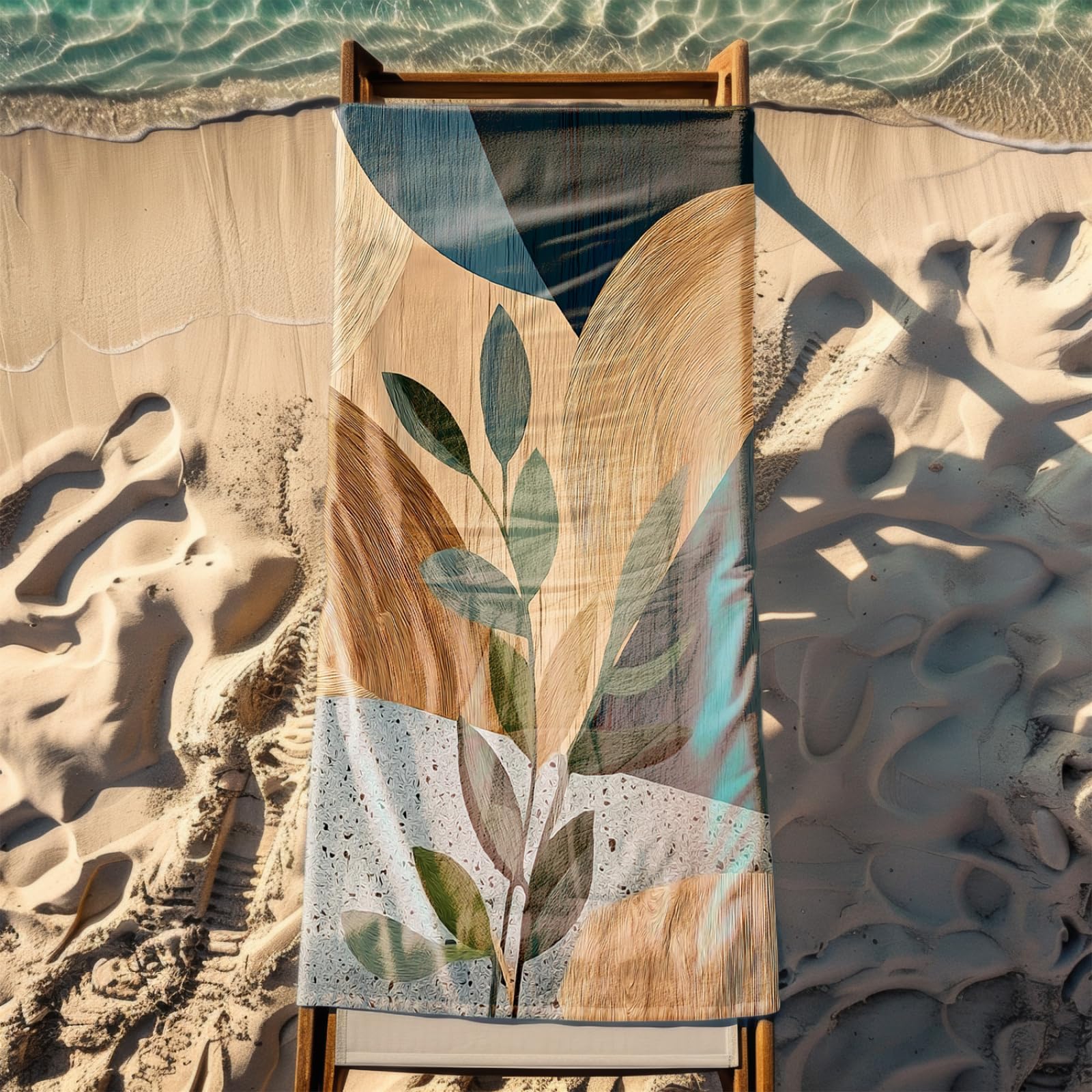 Générique Serviette de Plage 90X180 Marron Vert