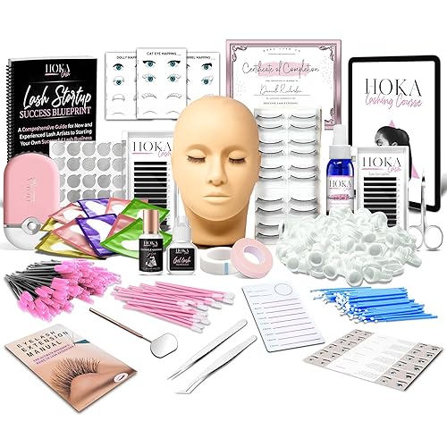 Kit de extensión de pestañas de pestañas maniquí profesional de cabeza de entrenamiento para principiantes extensiones de pestañas práctica de