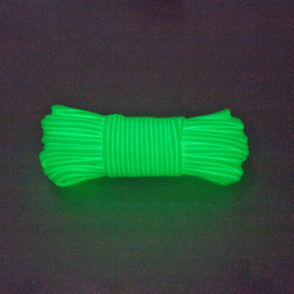 Glow in The Dark Zesty 21 Strand 550 Luminous Paracord Parachute Rope Cord, Ghost White, 25 feet - Image 3