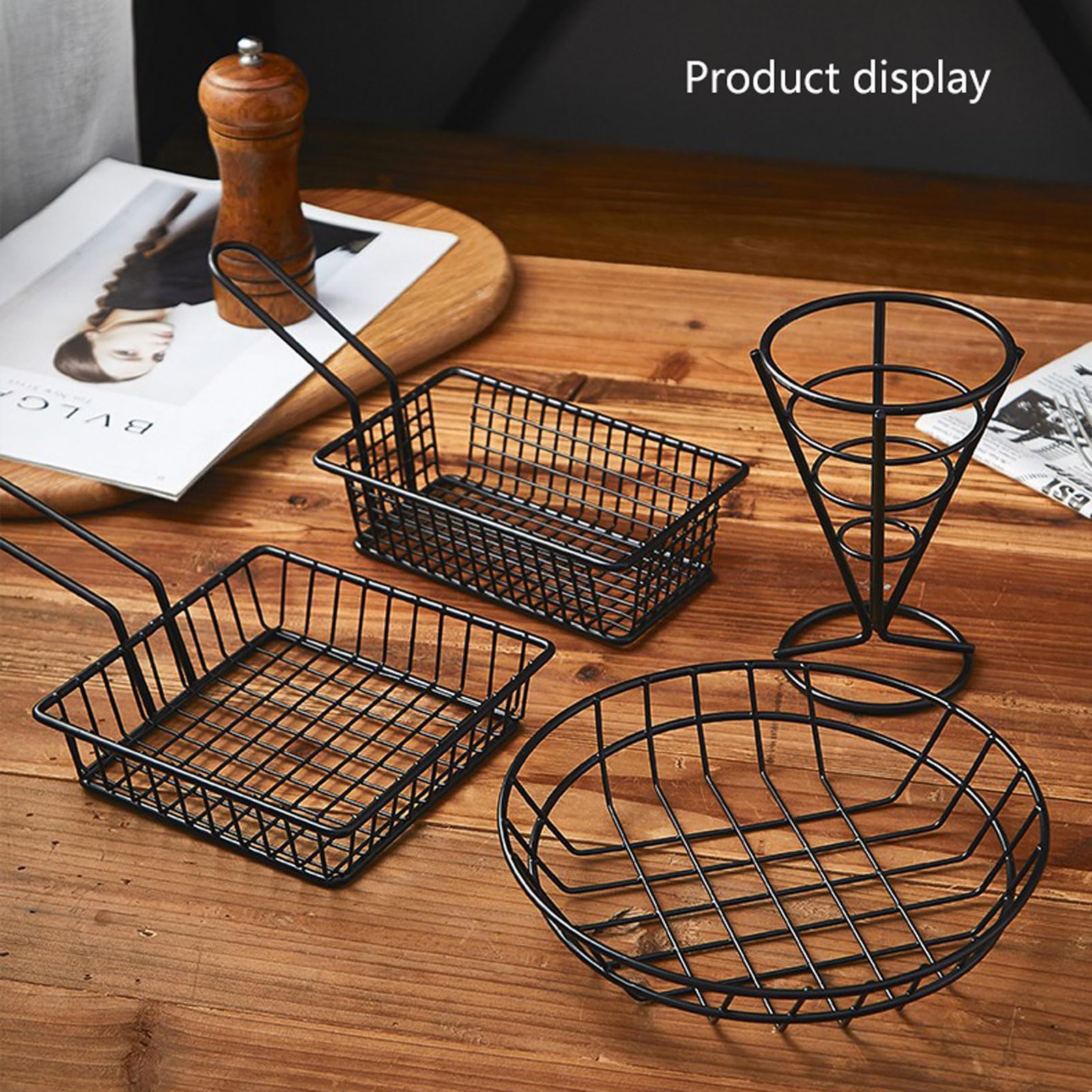 Amazon｜鉄製フライドポテトバスケット、フライドポテト