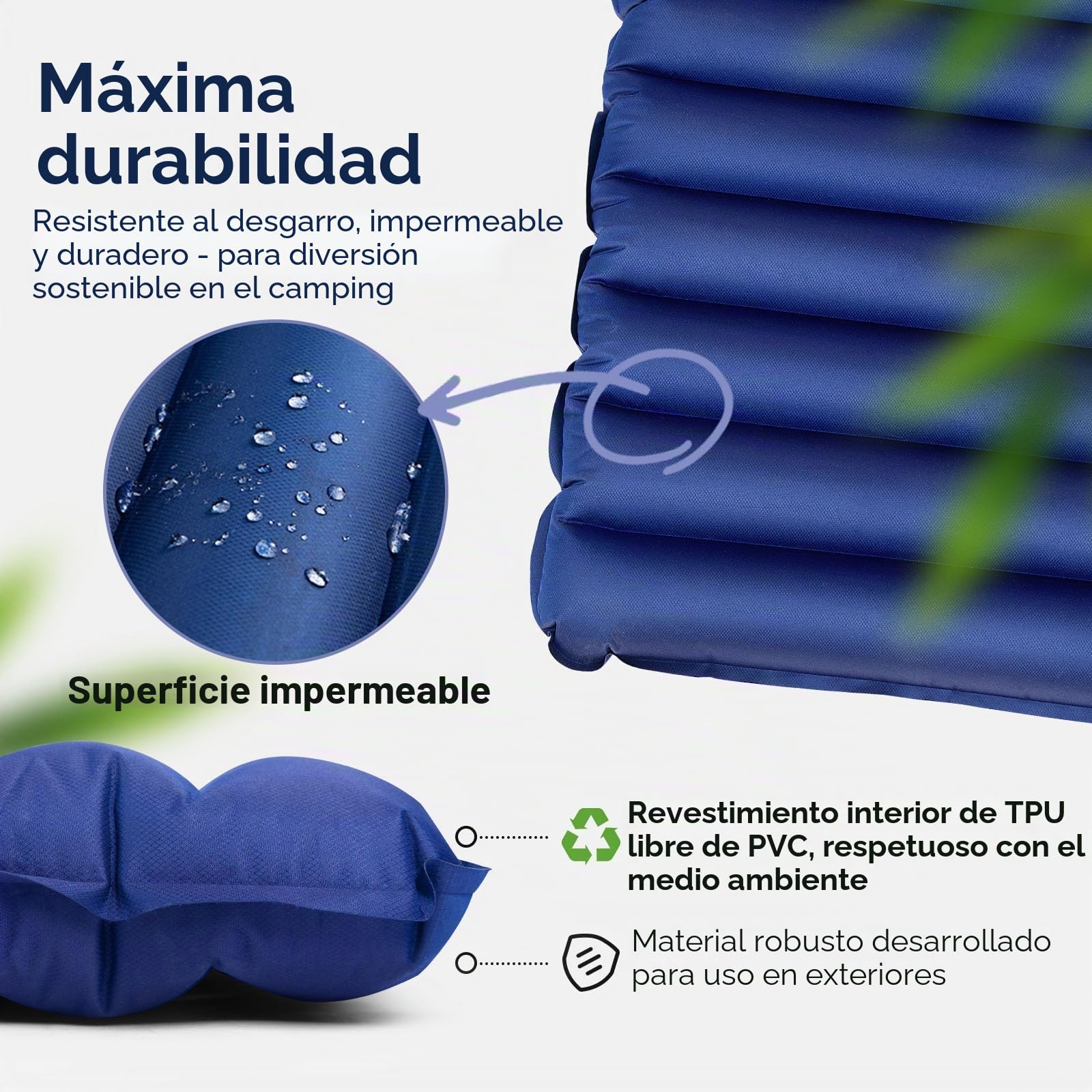 HIKENTURE - Esterilla Aislante para Camping, Ultraligera, Doble colchoneta Aislante Hinchable para 2 Personas, colchón de Aire para Dormir…