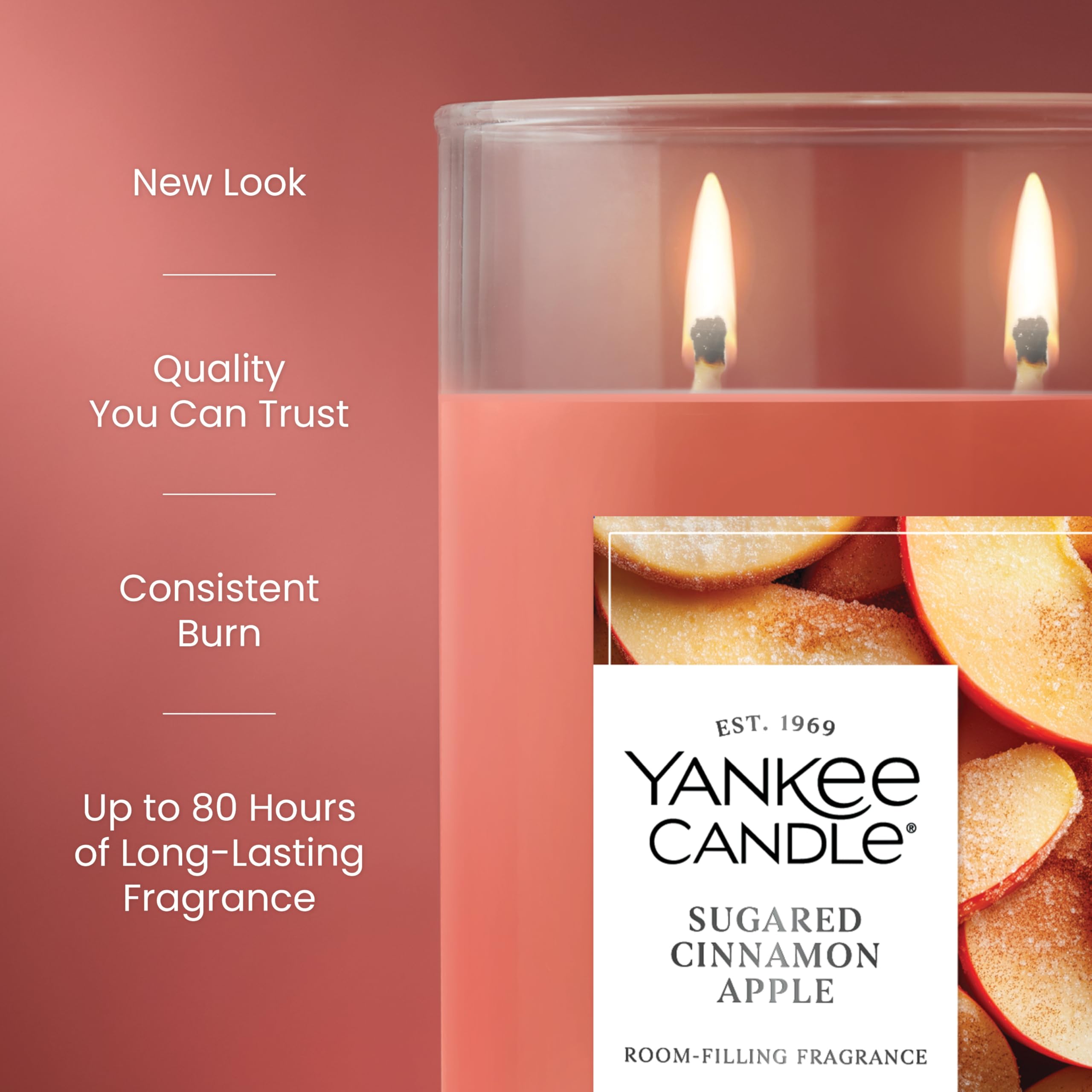 Yankee Candle Sugared Cinnamon Apple Signature Duftkerze im Glas, groß