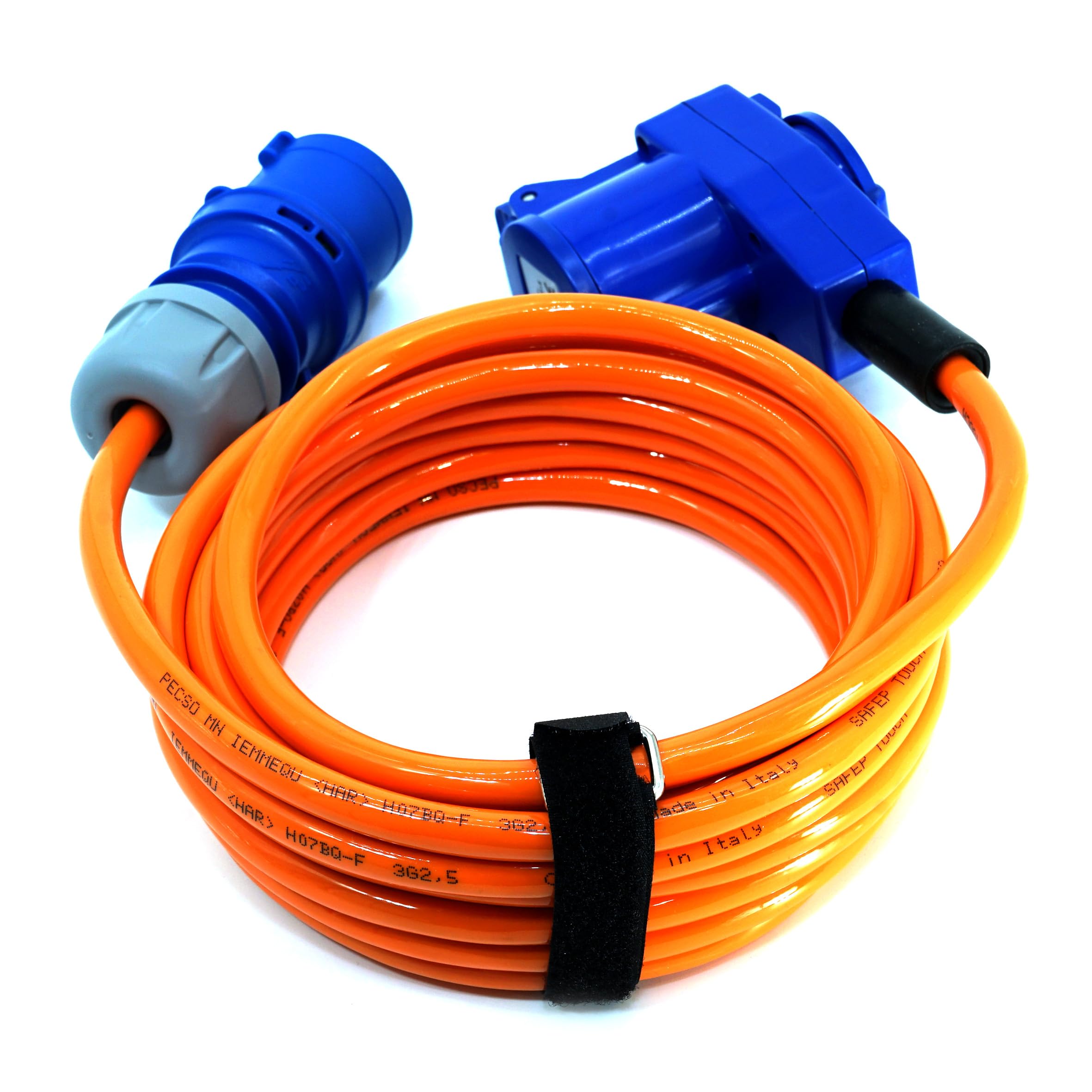 CEE-Camping-Verlängerungskabel 3x2,5mm² 16A 230V PUR orange 20m Camping-Line