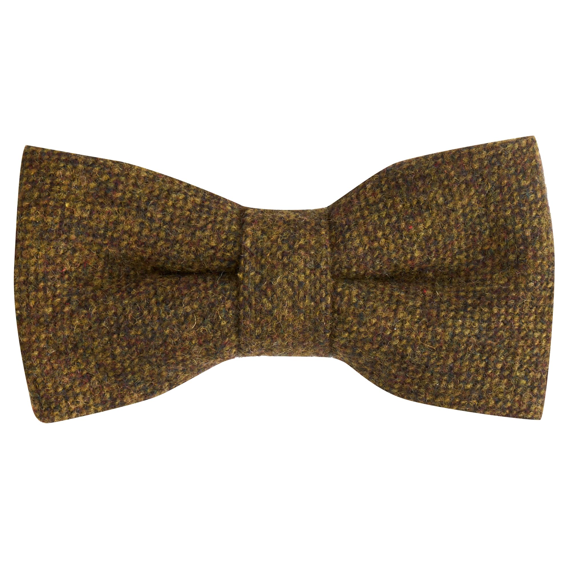 King & Priory Highland Weave Earth Green Bow Tie