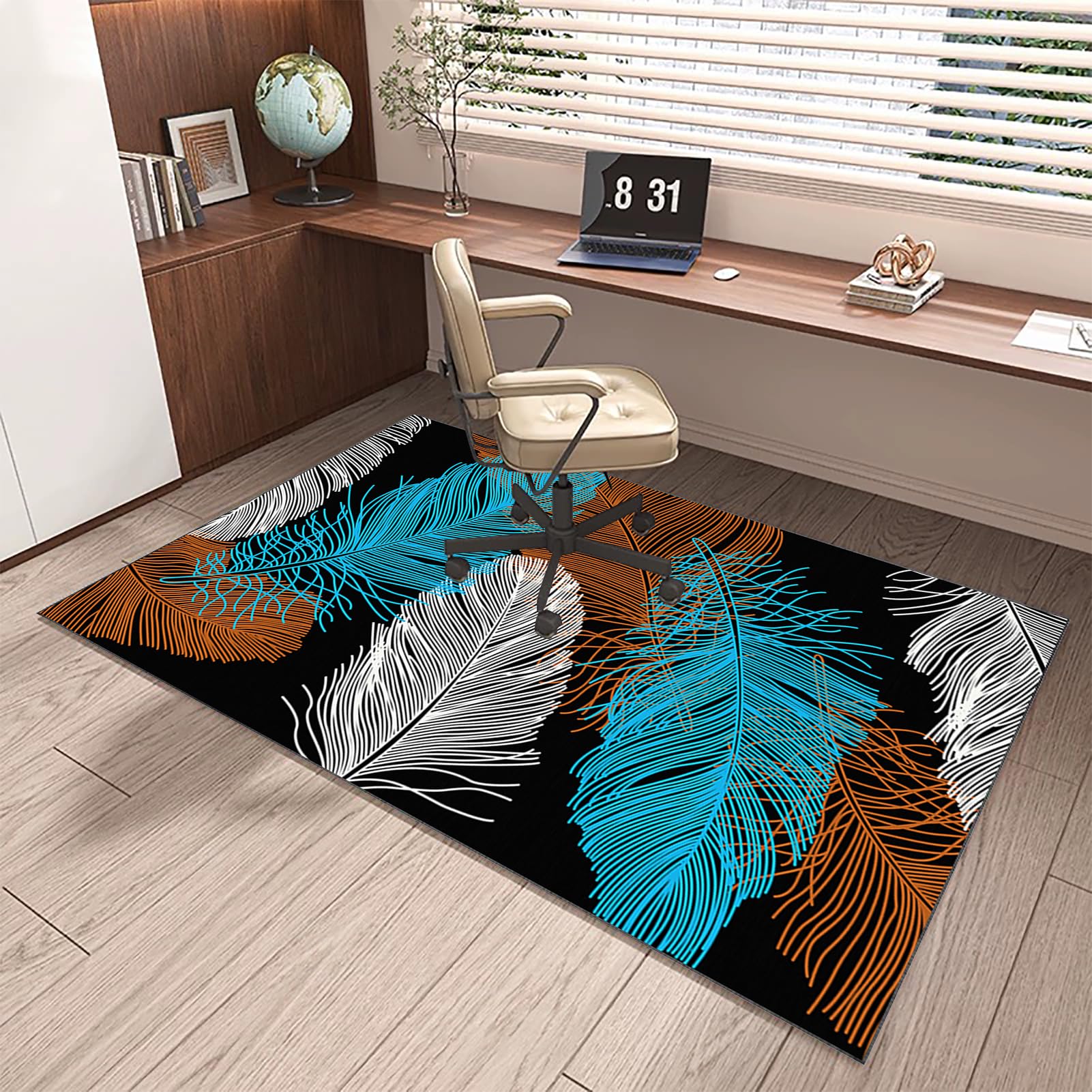JaevKwzy Office Chair Mats for Hardwood Floors Gaming Chair Mat for Office Carpet Chair Mats Non Slip Floor Protector Mat for Chairs Desk Chairmats Office Floor Protector mat 120 x 160 cm - Image 3