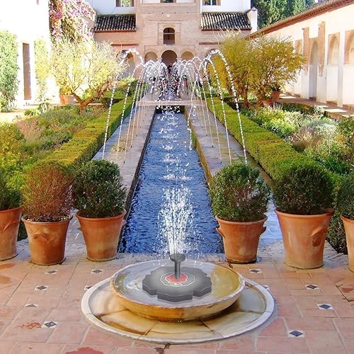 Miniatura 6 de Fuente solar no necesita batería, fuentes solares de baño para pájaros, fuente solar para baño de pájaros, al aire libre, estanque, pecera y