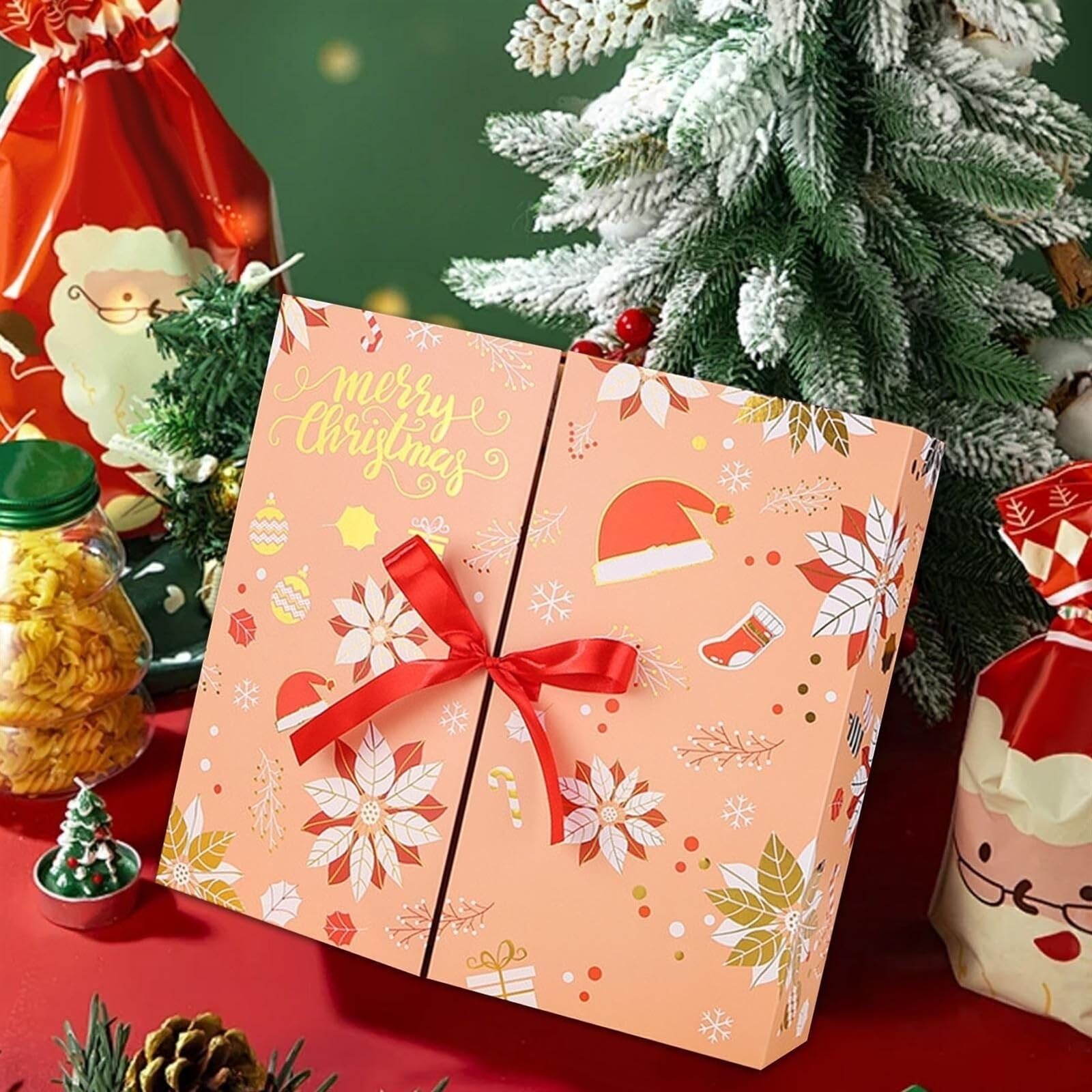 Leere Adventskalender-Boxen, Weihnachten, Leerer Adventskalender 2024, Selbstbefüllender Adventskalender, 24 Raster, Erwachsene Haben Ihren Eigenen Adventskalender Gemacht