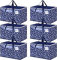 Vista 11 de HomeHacks Bolsas de mudanza, cajas de mudanza de tamaño extragrande, bolsas de equipaje resistentes con cremallera suave y asas resistentes, gran