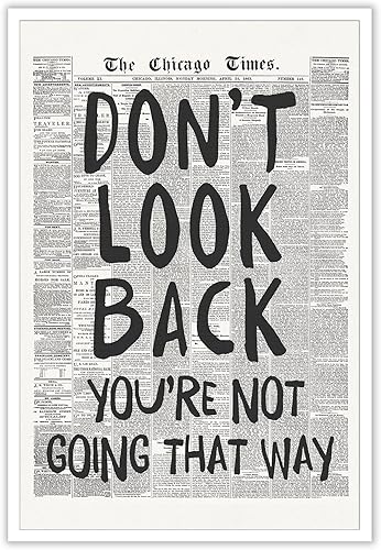 Pósteres retro en blanco y negro para pared, arte de pared de periódico, póster de cita inspiradora de moda, póster de frase motivacional positiva,