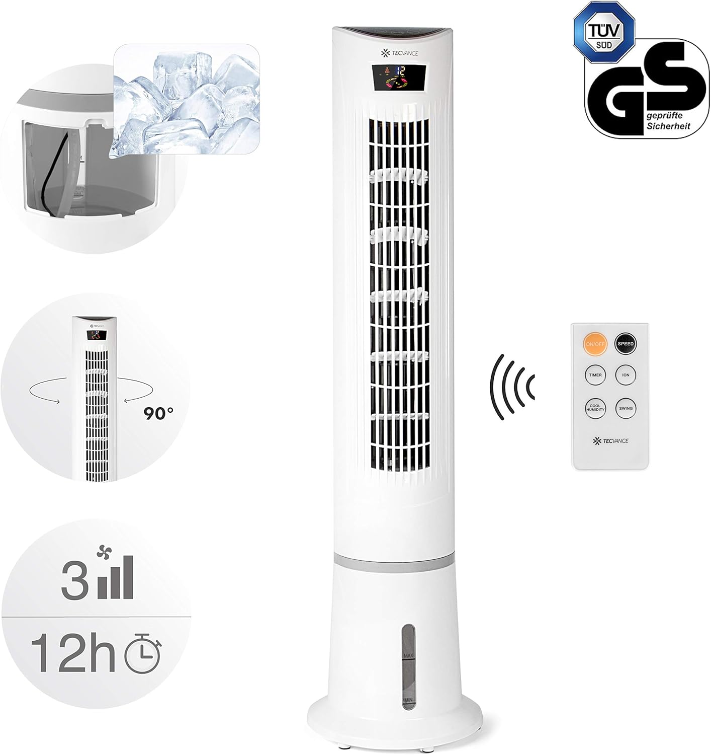 ventilatori a torre con aria fresca