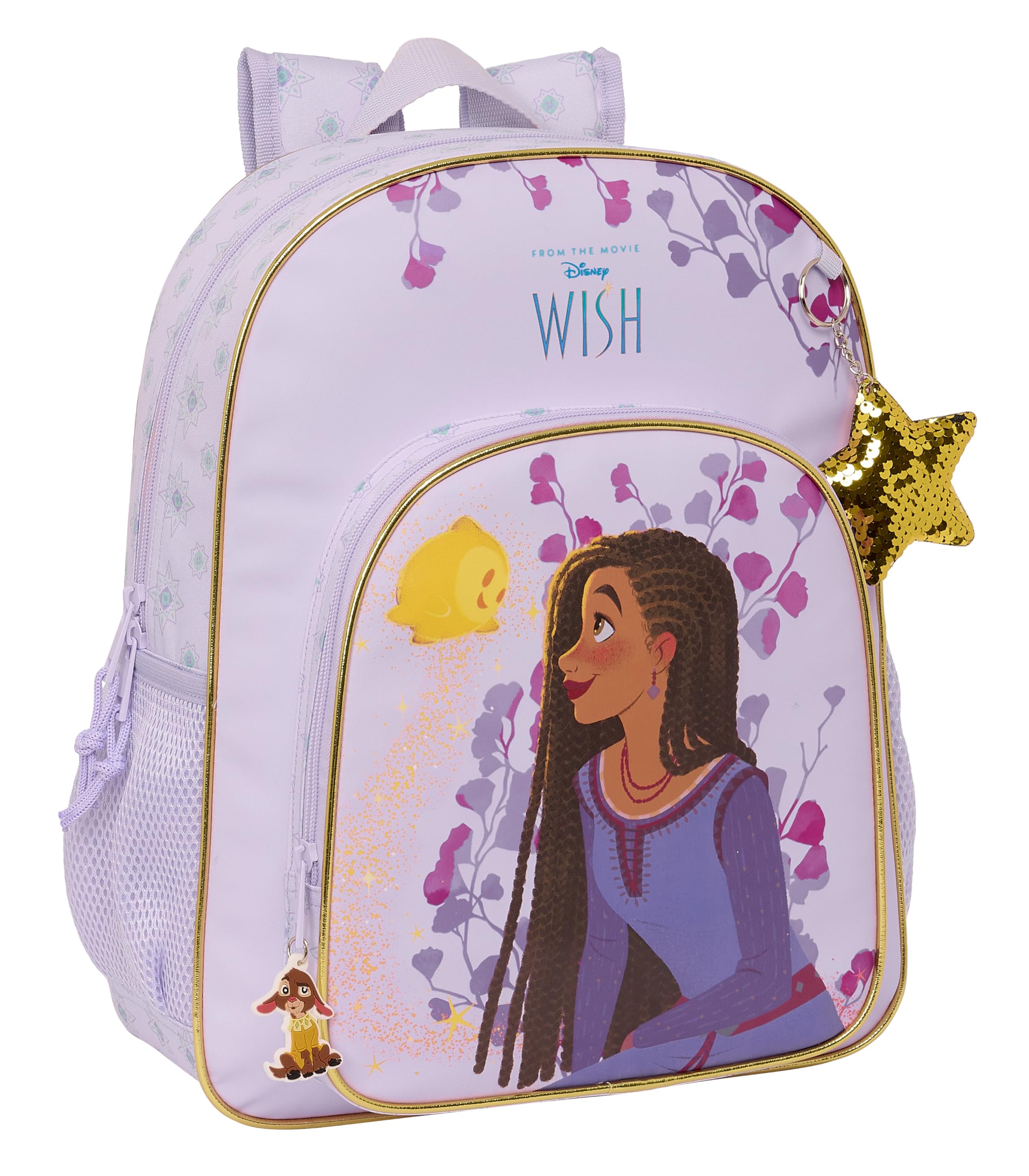 Safta WISH - Mochila Escolar Niño, Mochila Infantil, Adaptable a Carro, Ideal para Niños en Edad Escolar, Cómoda y Versátil, Calidad y Resistencia, 32x12x38 cm, Color Lila