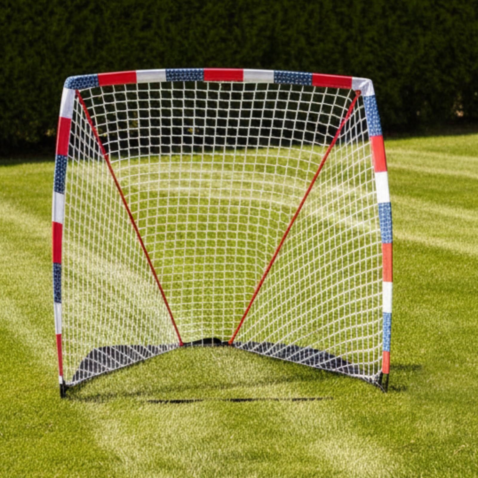 Portería de Hockey Portátil Red Meta Marco Portátil Plegable de Vidrio y Base de Acero Adecuada para Juegos Recreativos y Ejercicios Técnicos 6x6pulgadas