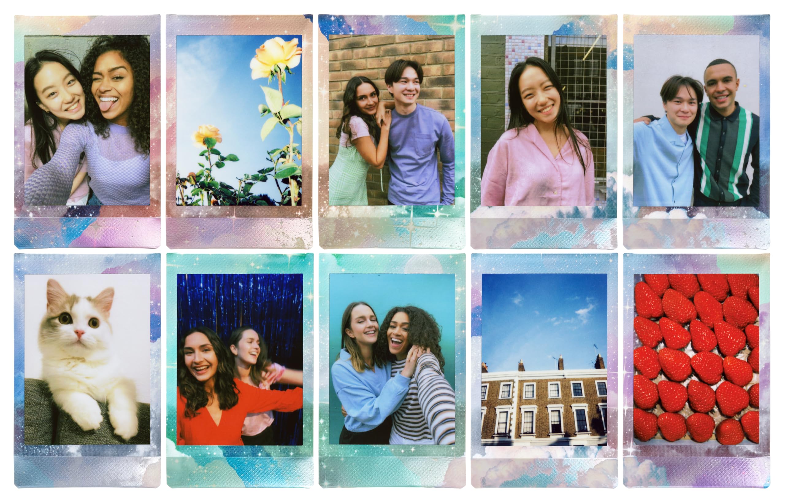 FUJIFILM instax Mini Film instantané Pastel Galaxy 10 Poses