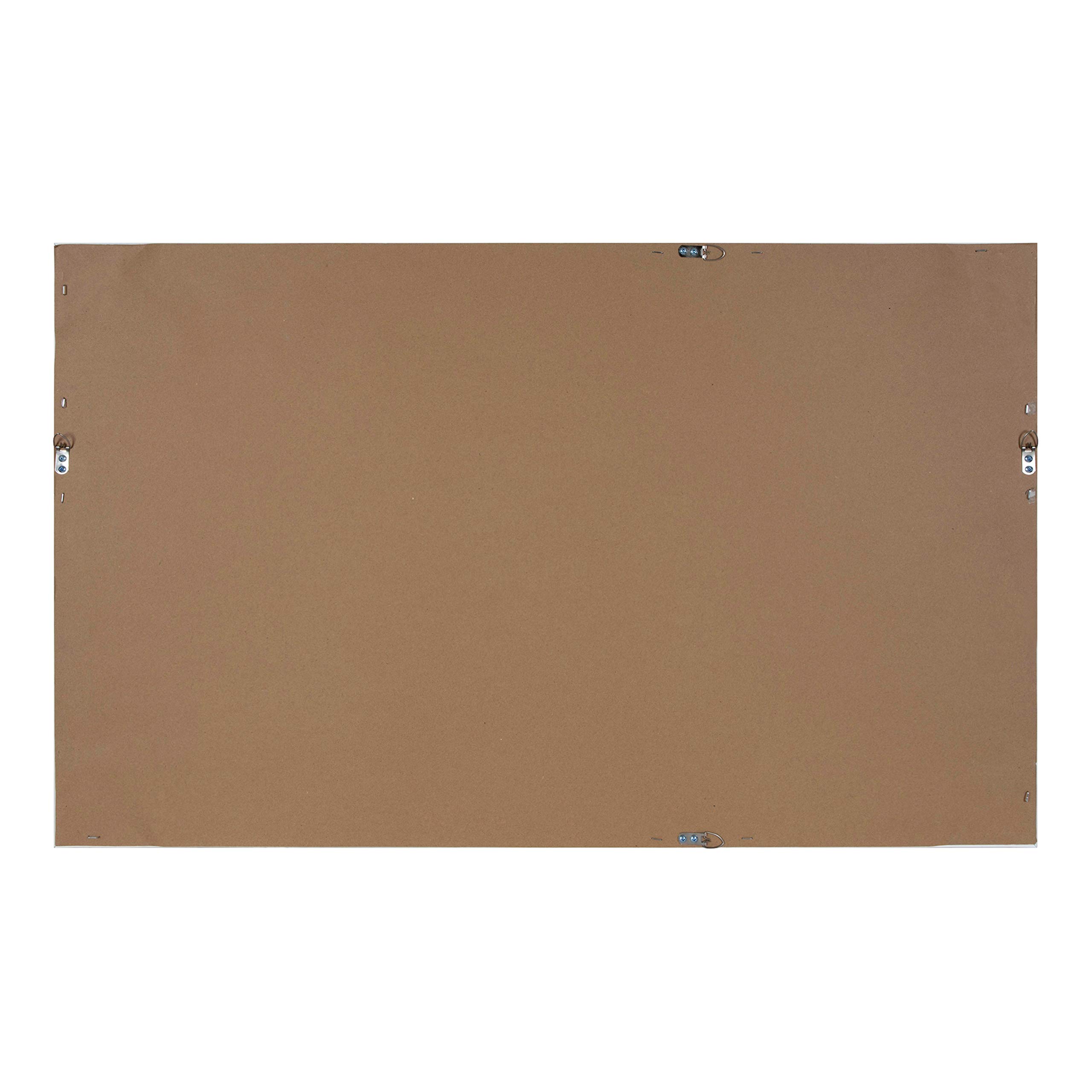Specchio da interno tondo 110 cm con cornice in bambù bianca - Zayden