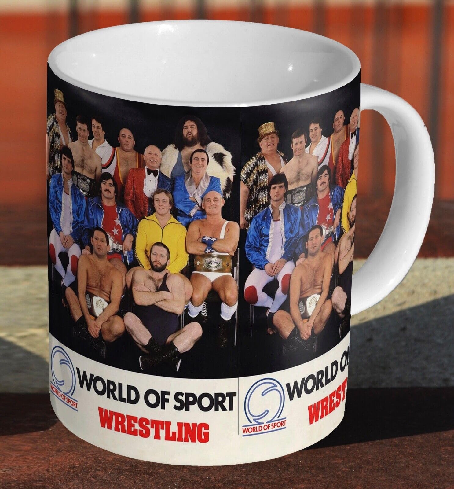 FUNKY CLUB ITV World of Sport Wrestling - Ceramic Tea/Coffee - Mug Cup Printed Coffee and Tea Ceramic Mug- 11OZ Ceramic Coffee Mug 1500