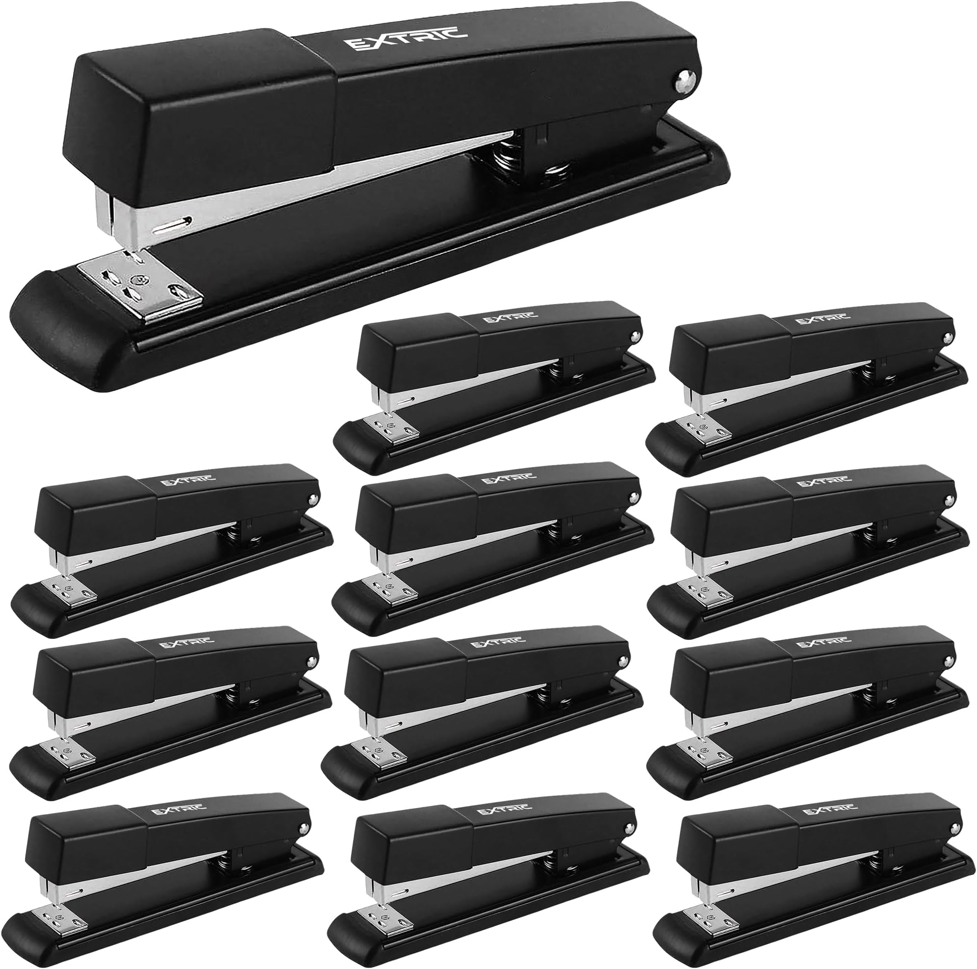 Stapler 12 Pack Staplers for Desk Black Stapler Heavy