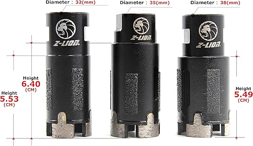 Miniatura 3 de Z-Lion Brocas secasmojadas de la base del diamante de 1-14 pulgadassierras del agujero para el hormigón del granito