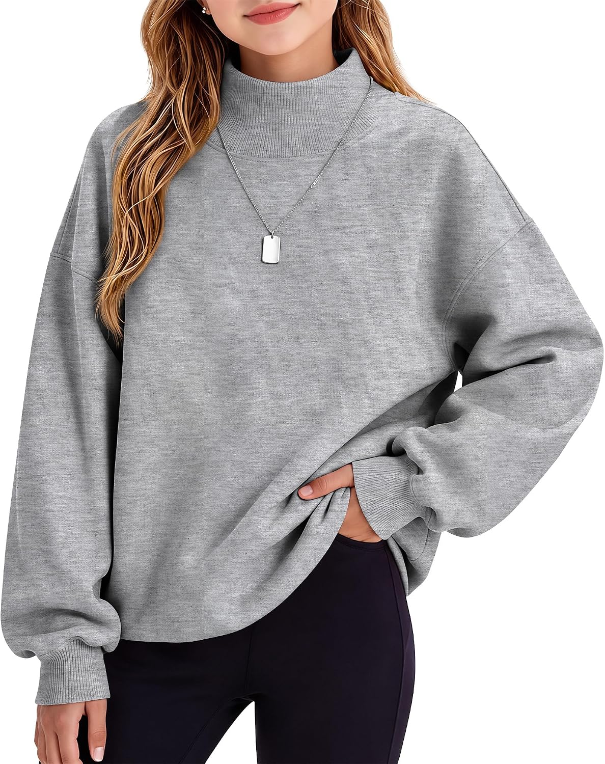 Girl's Mock Turtleneck Sweatshirts