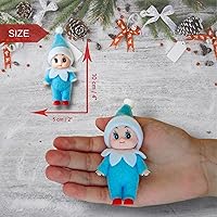 Vista 4 de Muñeca de elfo bebé de Navidad en mono azul