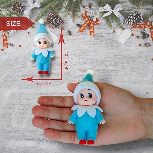 Miniatura 4 de Muñeca Elfo Bebé Navidad en Mono Azul