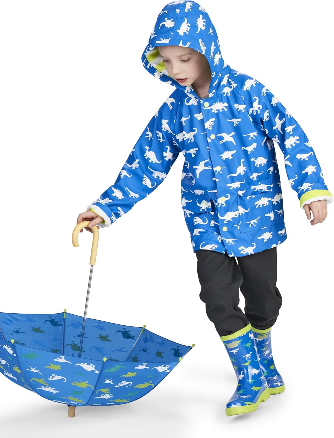 Hatley Kids Boy's Rambunctious Reptiles Matte Rain Boots (Toddler/Little Kid) 4 Infant Dinosaur Menagerie