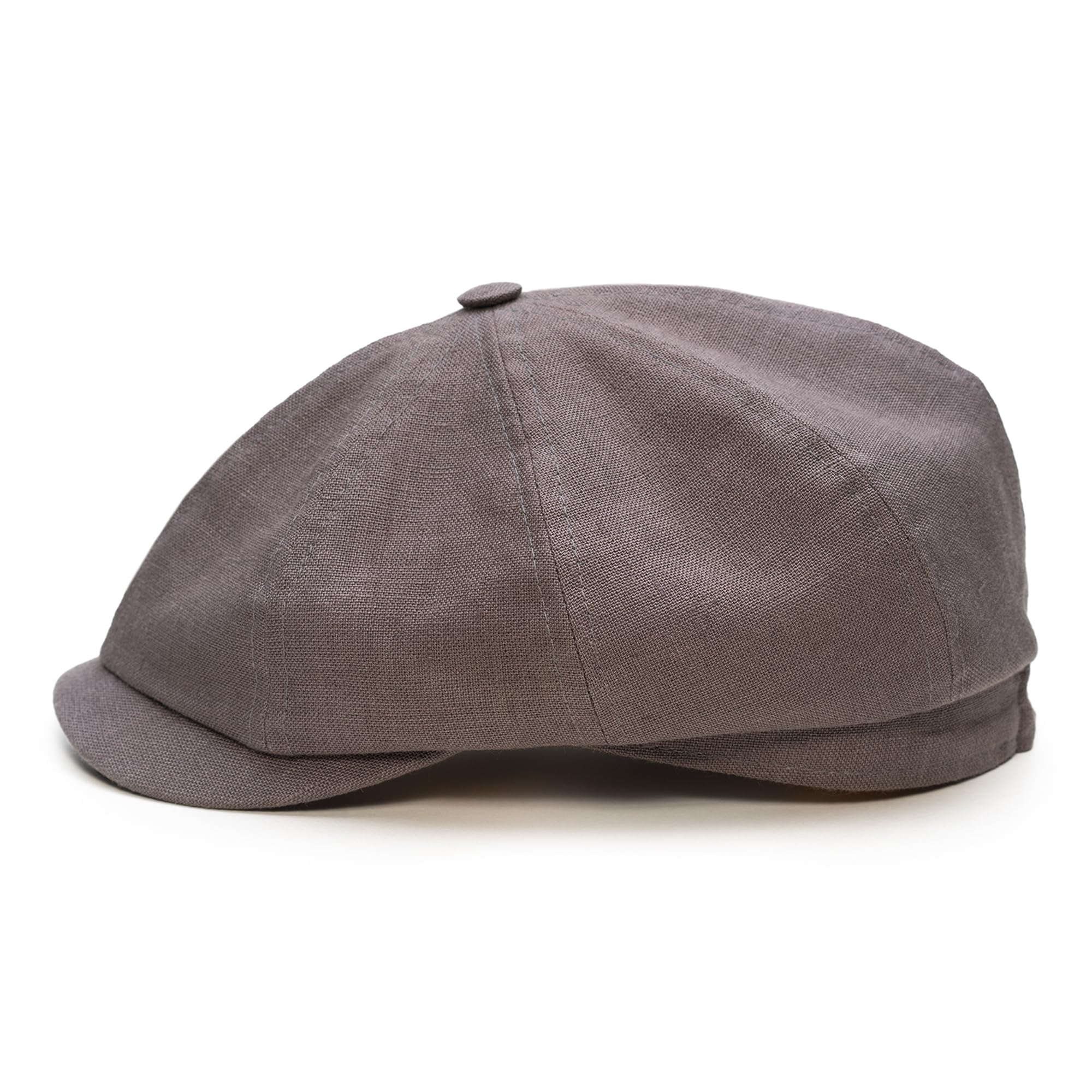 Sterkowski Modell Rowdy | 100% Leinen Schiebermütze für Herren und Frauen | Gatsby Sonnen Sommer Vintage Flatcap Elegante Retro Peaky Stylische Outdoor Modische Damen Kappe Baker Boy Mittelgrau 57