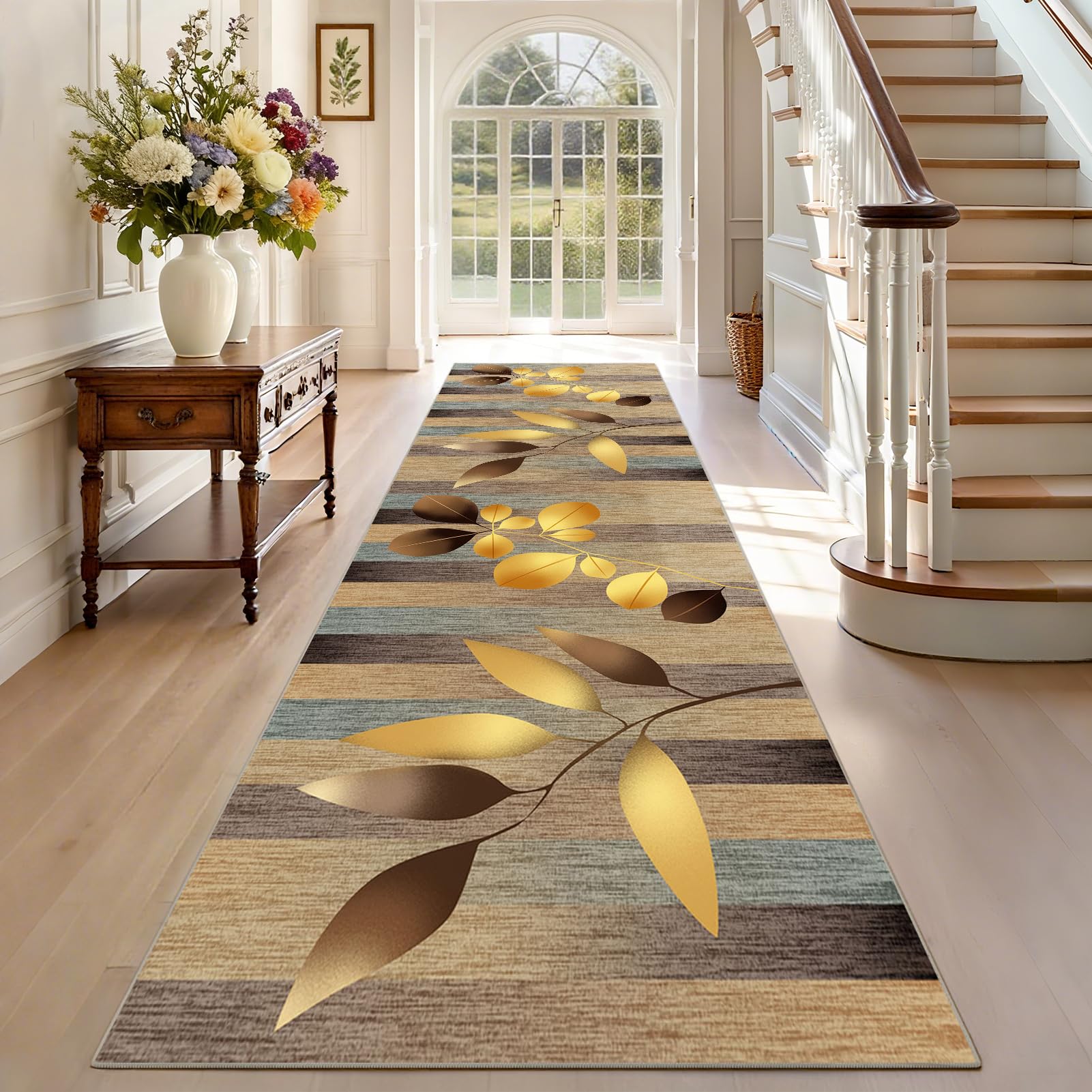 Runner Rugs for Hallway Long 65 x 450 cm Washable Non Slip Kitchen Carpet Runner for Entryway Hallways Kitchen Bedroom Living Bedside Laundry Room, Narrow Heavy Duty Low Pile Carpets Runners โ image 1