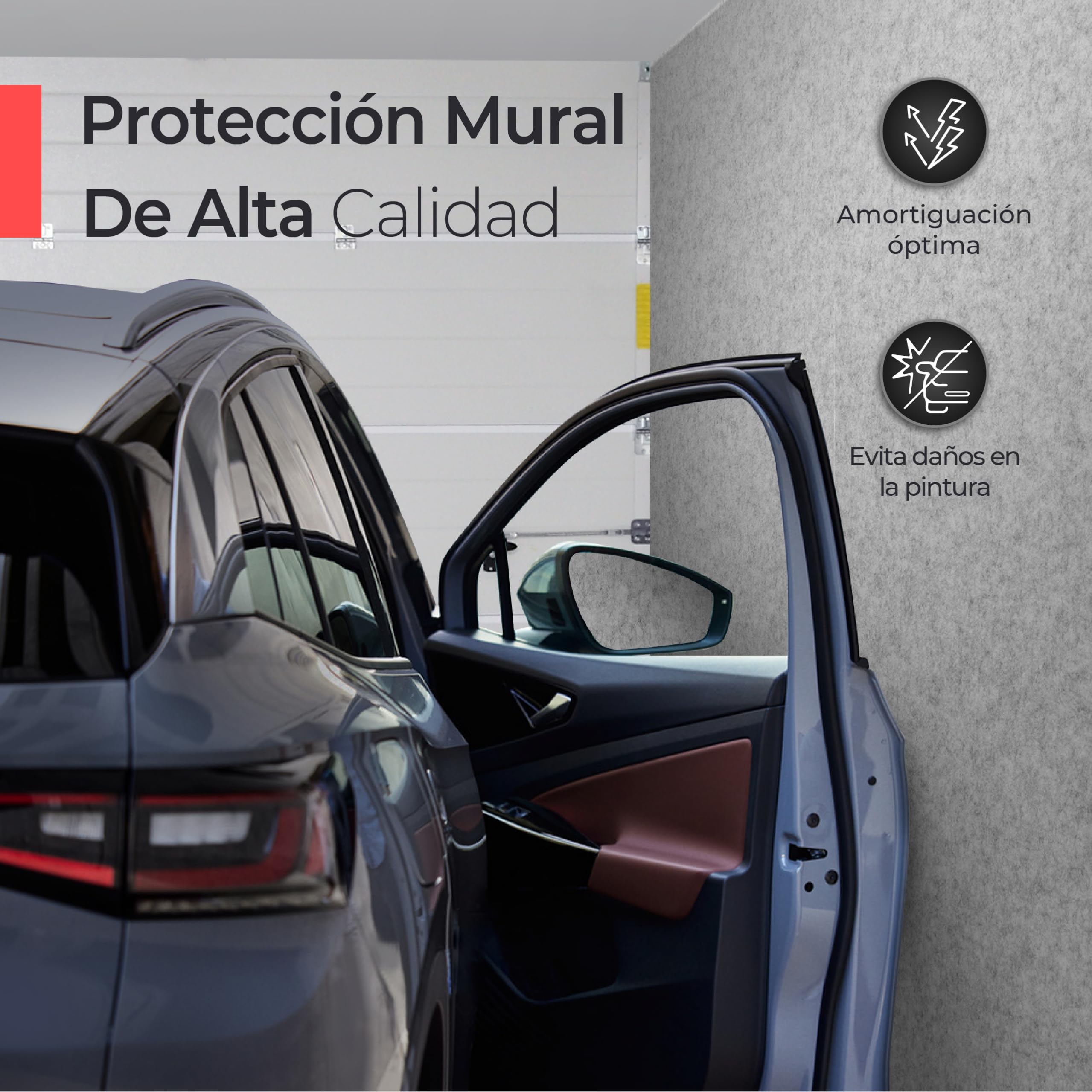 Protección de Pared de Fieltro | Set de 3 Piezas de 118x59cm | Autoadhesivo | Revestimientos Paneles Murales de Fieltro, Aislamiento Térmico y Acústico, Insonorización (Gris)