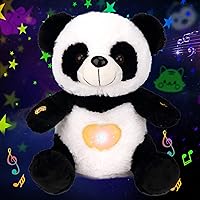 Vista 13 de Cuteoy - Dinosaurio de peluche azul con proyector de estrellas, musical, con volumen ajustable, luz nocturna, animales de peluche que brillan